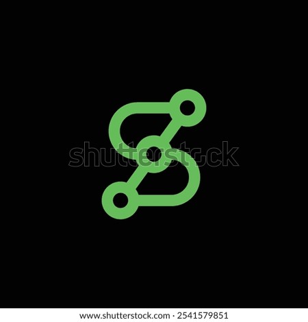 S tech logo design template, S tech logo, S technology vector