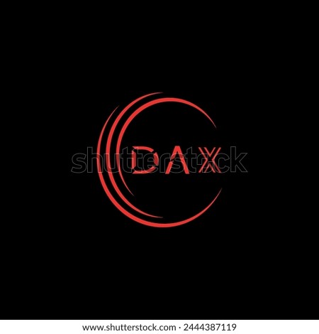 a black background with the word  dax  in red.