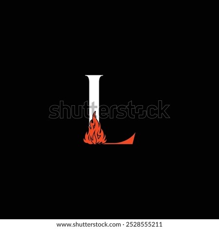 letter L modern flame trendy bright logo design for creative and energic company