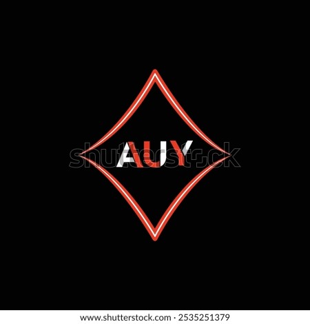 AUY letter logo design in illustration. Vector logo,