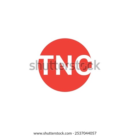 TNC Letter Initial Logo Design Template Vector Illustration