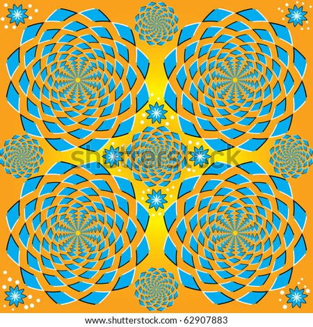 Abstract Flower Optical Illusion Image | Download Free Vector Art ...