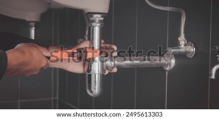 Image, Stock Photo The water pipe of a construction site