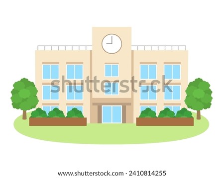 School vector illustration school building