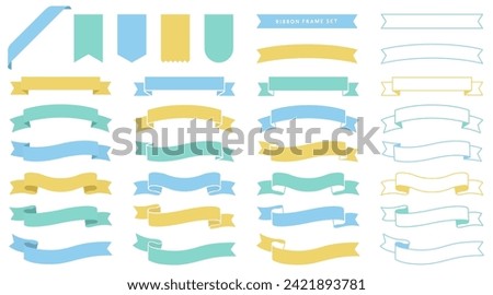 Various simple ribbon frame set 3 colors