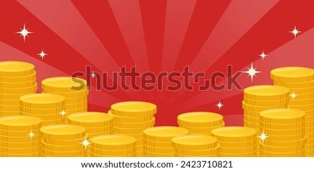 Background illustration of stacked coins (2:1)