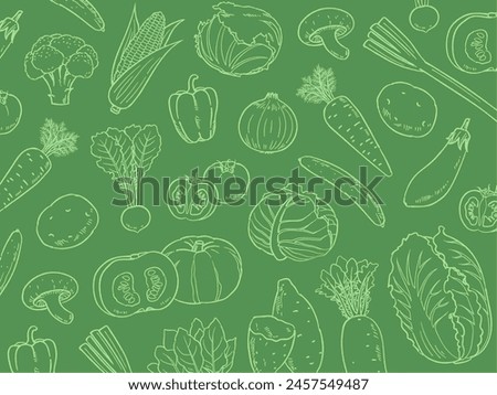 Similar – Image, Stock Photo Green vegetables from the garden on the kitchen table