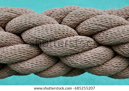 Similar – Image, Stock Photo Braided rope pattern.