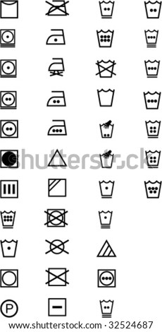 vector symbols for apparel care