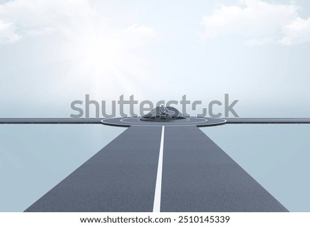 Similar – Image, Stock Photo Crossroads Horizon