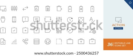 Action Icons Editable Icon Set