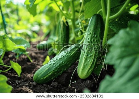 Similar – Image, Stock Photo Cucumbers