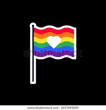LGBTQ Flag Waves Colorful Background Vector