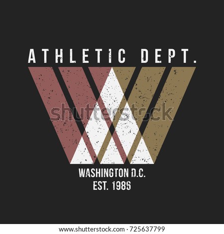 Washington typography for t-shirt print. Athletic patch for tee graphic. T-shirt design. Vector