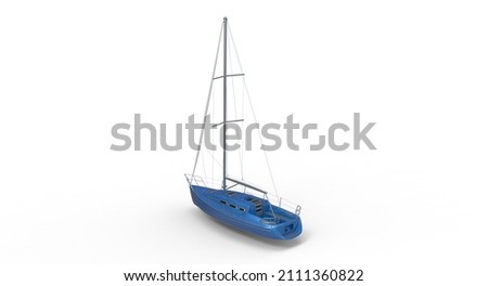 3d illustration of the yacht