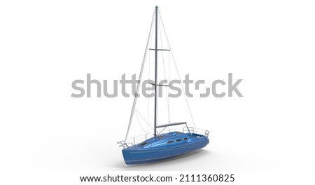 3d illustration of the yacht