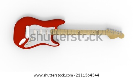 3d illustration of the guitar