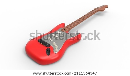3d illustration of the guitar