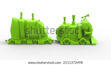 3d illustration of the kids' train
