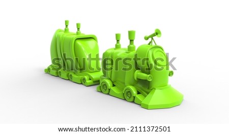 3d illustration of the kids' train
