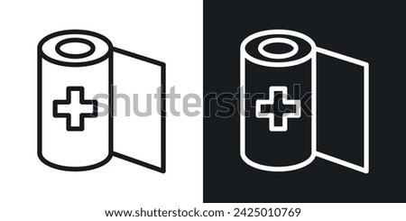 Sterile Gauze Icon Designed in a Line Style on White background.