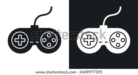 Gamepad Icon Set with Video Game Controller Vector Symbol