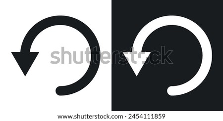 Rotate Right Icon Set. Refresh and restart action vector symbol.