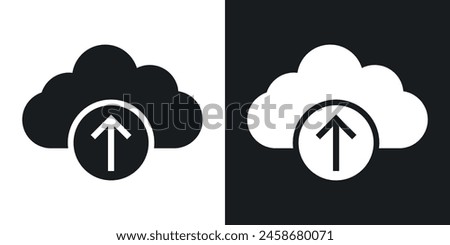 Cloud File Icon Set. Virtual storage vector symbol. Online file management sign. Cloud computing icon.