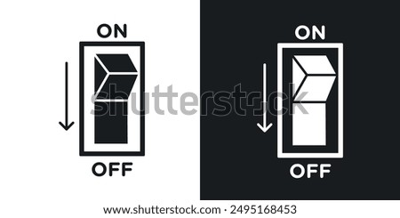 Light switch off vector icon set in solid style.