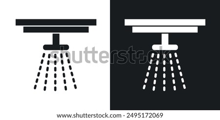 Sprinkler vector icon set in solid style.