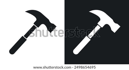 Hammer icon in solid style