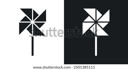 Pinwheel icon in solid style