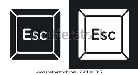 Esc icon in solid style