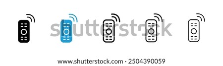 Remote control icon in black and blue colors