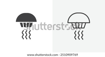 Smoke detector icon in solid and outlined style