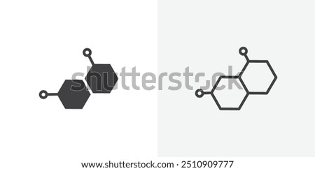 Hormones icon in solid and outlined style