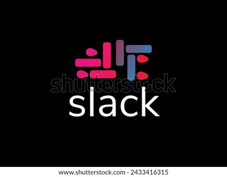 Creative  modern abastract slack  logo design vecto illustration.