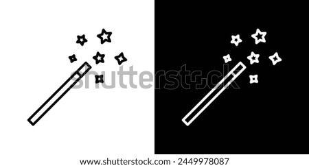 Enchanting Magic Wand Icon Set Providing Magic Wand Tool Buttons for Creative Software and Design Applications