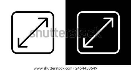 Display Modes Icon Set. Screen Expand and Flexible View Vector Symbols