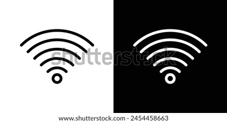 Connectivity Signal Icon Set. Wi-Fi Network and Internet Wave Vector Symbols