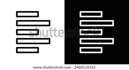 Left Alignment Button Icon Set. Vector symbol for aligning text to the left.