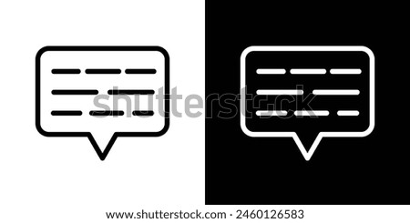 Subtitles Icon Set. Closed caption vector symbol for video. Captioning service icon.