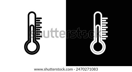 Thermometer half graphics. Normal temperature vector.