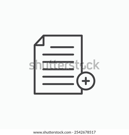 Add document icon set in black color