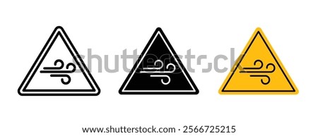 Wind warning signs vector collection pack