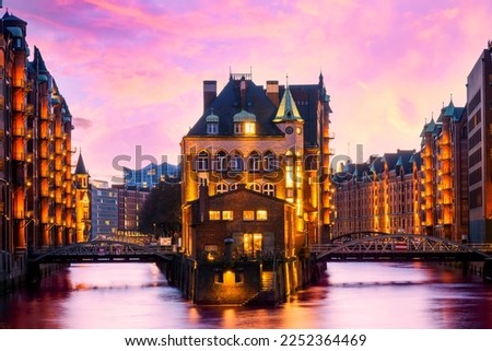 Similar – Foto Bild Speicherstadt bei Nacht in Hamburg