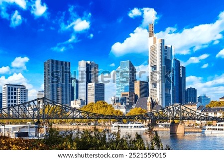 Similar – Image, Stock Photo Skyline of Frankfurt.