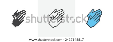 Clapping Hands Isolated Line Icon Style Design. Simple Vector Illustration