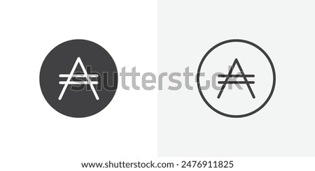 Austral flat thin line sign collection.