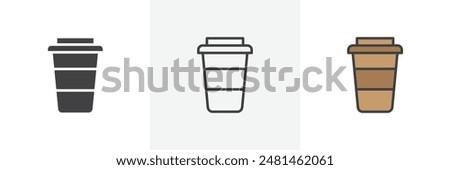 Togo Cup icon symbol collection on white background.